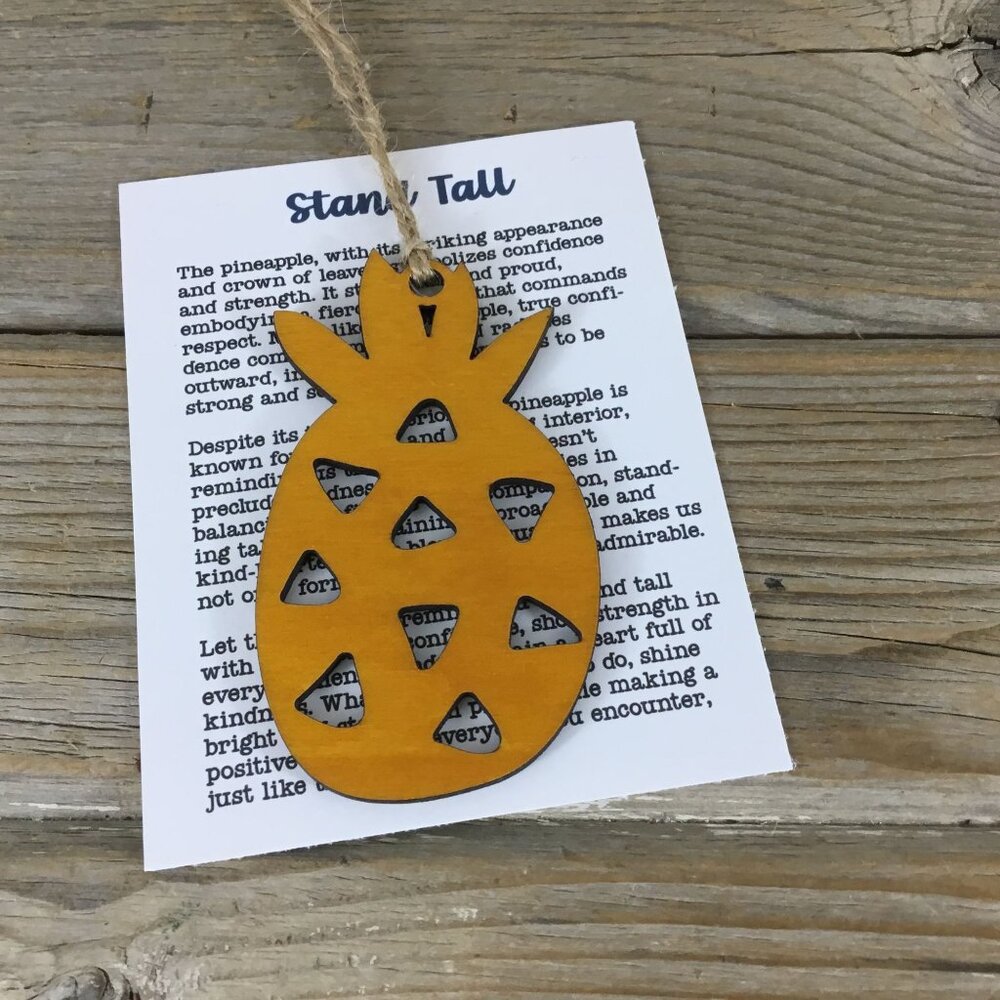 Pineapple "Stand Tall" Story Card Ornament